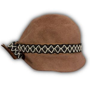Vintage Brown Wool Valerie Modes Cap